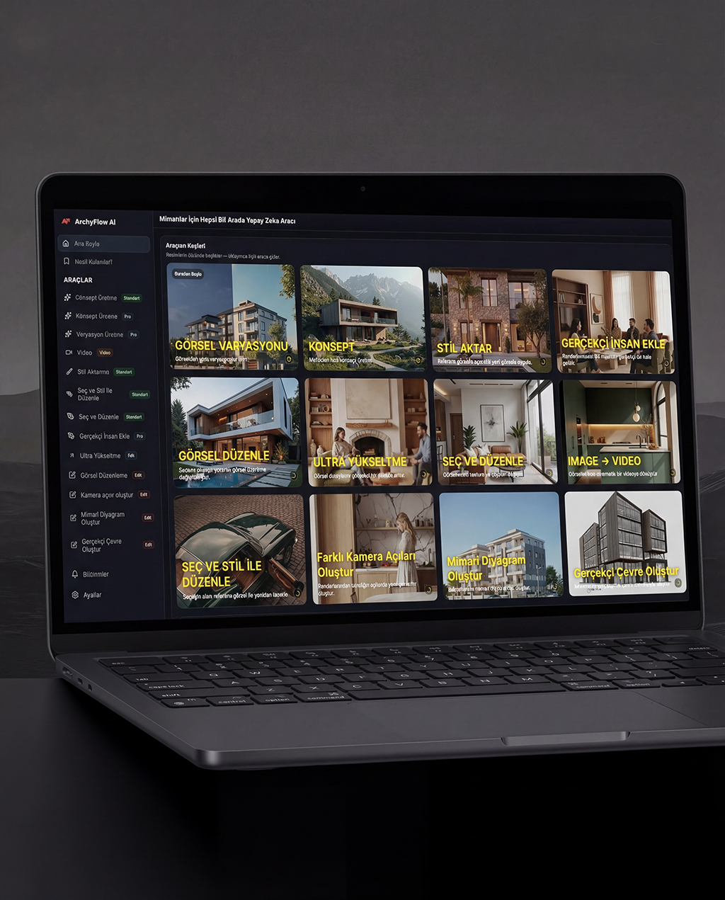 ArchyFlow AI arayüzü