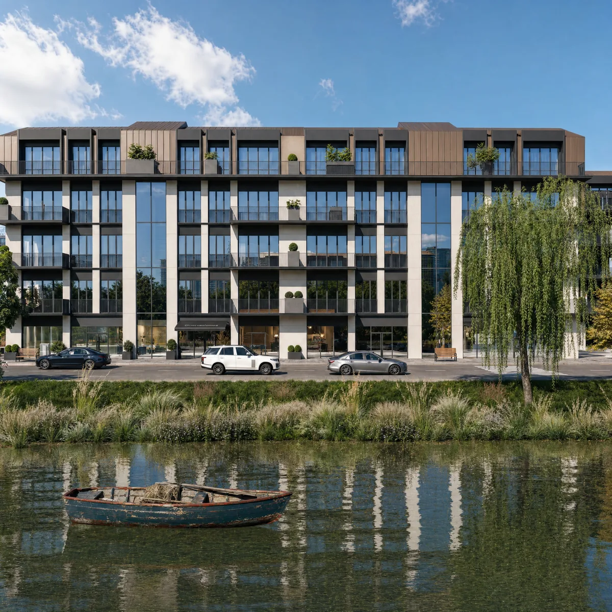 Apartman - nehir kenarı