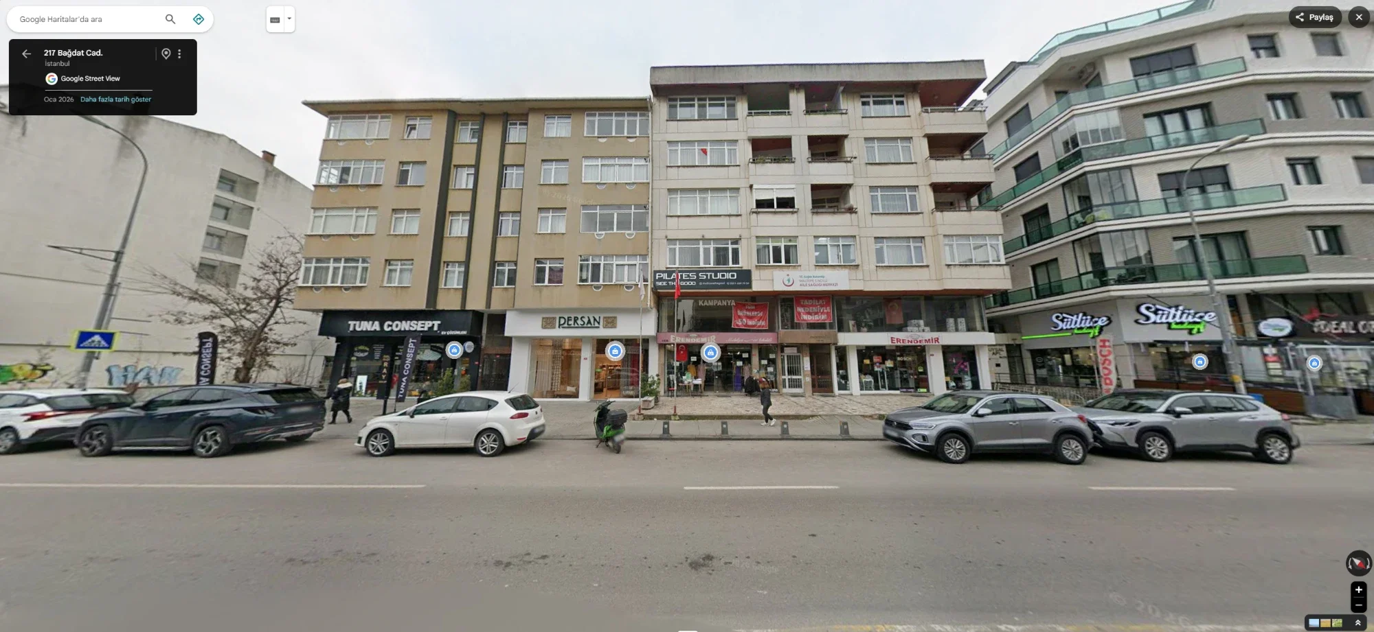 Bağdat Caddesi — proje alanının sokak görüntüsü