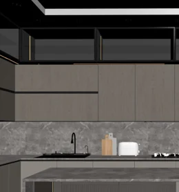 3ds Max'te oluşan mutfak modeli