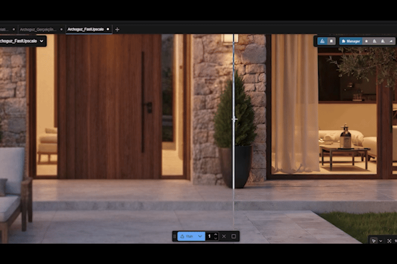 Çim ve ağaç gerçekçilik demo GIF